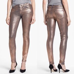 NWT! PAIGE Rose gold skinny jeans
